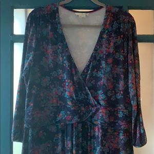 Boden floral wrap style dress